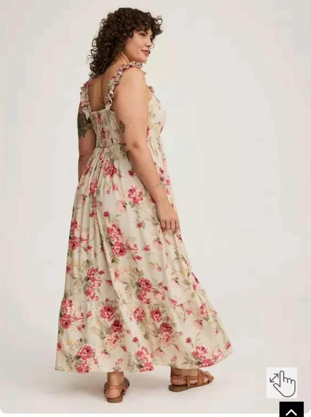 NWOT TORRID 0x Ruffle Strap Tiered Maxi Dress
